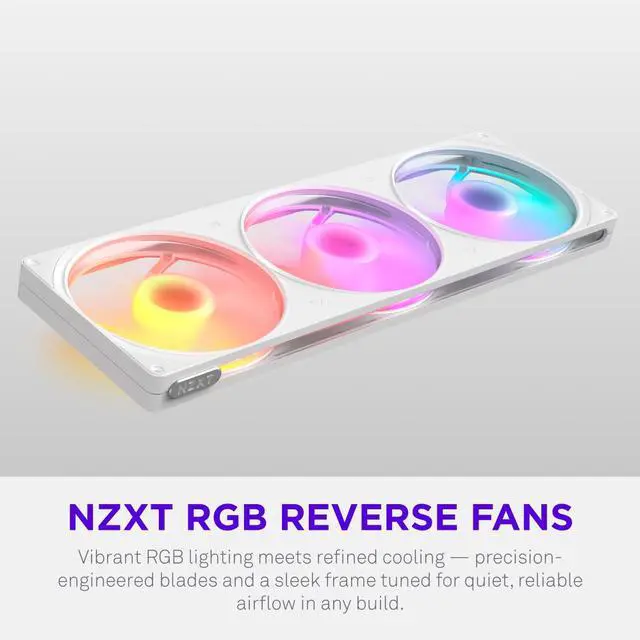 Alt view image 6 of 10 - NZXT F420 RGB Reverse RF-R242R-WF 140mm RGB LED 35-146-188