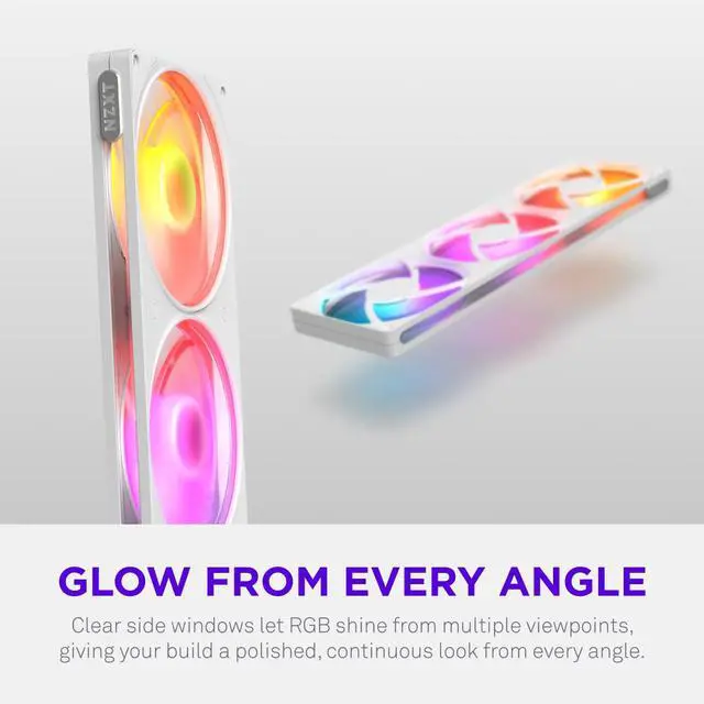 Alt view image 8 of 10 - NZXT F420 RGB Reverse RF-R242R-WF 140mm RGB LED 35-146-188