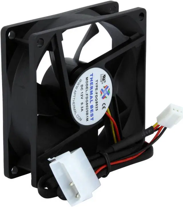 Alt view image 3 of 9 - MASSCOOL FD08025B1M3/4 80mm Cooling Fan