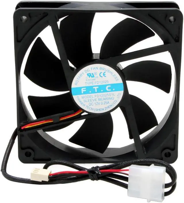 Alt view image 2 of 4 - MASSCOOL FD12025S1L3/4 120mm Case Cooling Fan