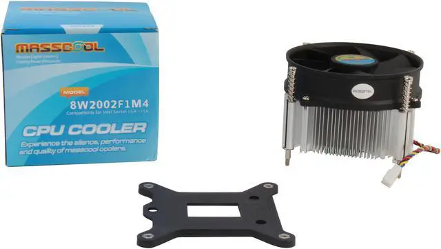 Alt view image 6 of 6 - MASSCOOL 8W2002B1M4 90mm Ball Bearing CPU Cooler for INTEL Socket LGA 1155/1156 Cooper base