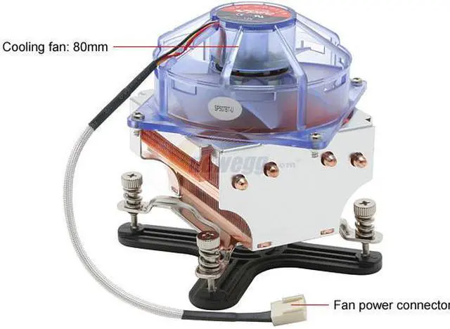 Alt view image 2 of 6 - Spire SP507B7-U 80mm Ball CPU Cooler