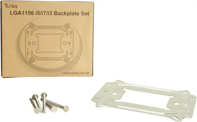 Alt view image 3 of 3 - Tuniq CR-BP1156-T120EX LGA1156 i5/i7/i3 Backplate Set