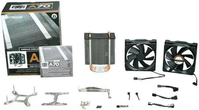 Alt view image 9 of 9 - CORSAIR CAFA70 120mm A70 Dual-Fan CPU Cooler