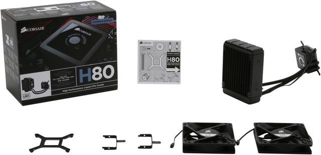 Alt view image 6 of 6 - CORSAIR Hydro Series H80 (CWCH80) High Performance Liquid CPU Cooler