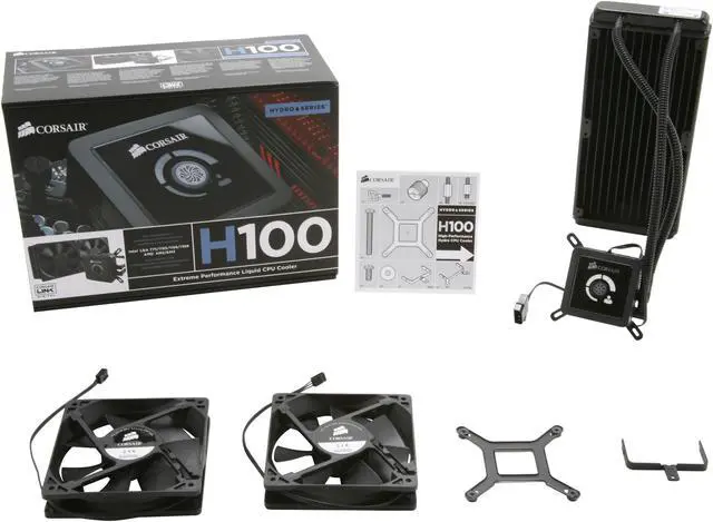 Alt view image 8 of 8 - CORSAIR Hydro Series H100 (CWCH100) Extreme Performance Liquid CPU Cooler