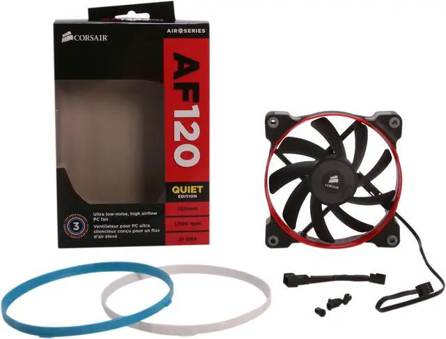 Alt view image 5 of 5 - Corsair Air Series AF120 120mm Quiet Edition High Airflow Case Fan Single Pack(CO-9050001-WW)