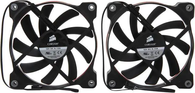 Alt view image 4 of 5 - Corsair Air Series AF120 Quiet Edition CO-9050002-WW 120mm Twin Pack High Airflow Case Fan