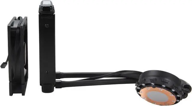 Alt view image 4 of 5 - CORSAIR Hydro Series H55 Quiet Edition Water / Liquid CPU Cooler 120mm (CW-9060010-WW)