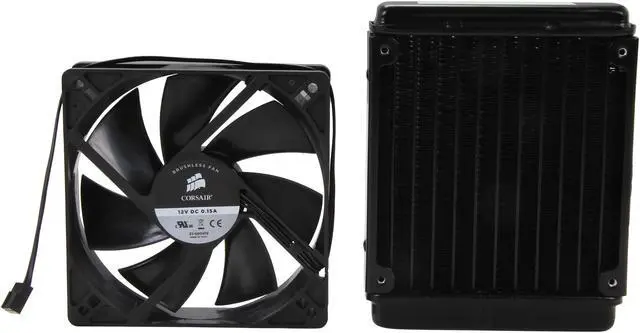 Alt view image 5 of 5 - CORSAIR Hydro Series H55 Quiet Edition Water / Liquid CPU Cooler 120mm (CW-9060010-WW)