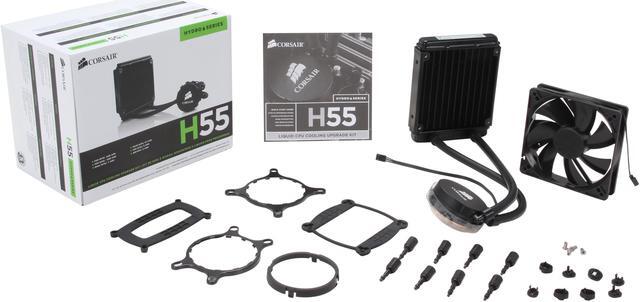 Alt view image 6 of 5 - CORSAIR Hydro Series H55 Quiet Edition Water / Liquid CPU Cooler 120mm (CW-9060010-WW)