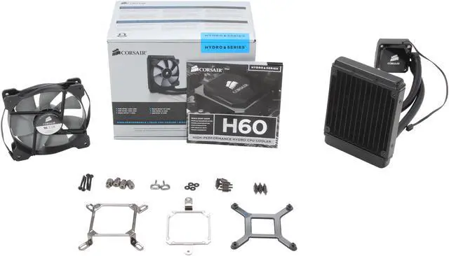 Alt view image 10 of 10 - CORSAIR Hydro Series H60 (CW-9060007-WW) High Performance Water / Liquid CPU Cooler. 120mm