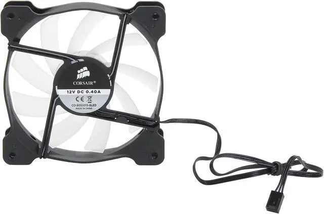 Alt view image 4 of 5 - Corsair Air Series AF120 LED 120mm Quiet Edition High Airflow Fan Single Pack - Blue (CO-9050015-BLED)