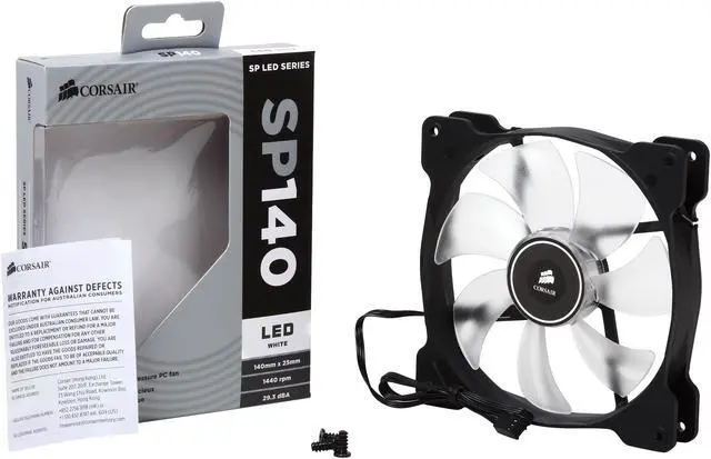 Alt view image 5 of 5 - Corsair Air Series SP140 140mm White LED High Static Pressure Fan Cooling - single pack (CO-9050025-WW)