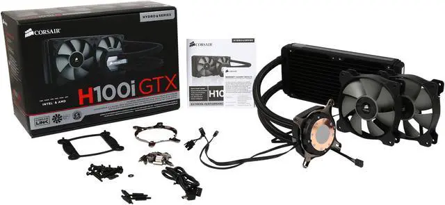 Alt view image 10 of 9 - Corsair Hydro Series H100i GTX Extreme Performance Water / Liquid CPU Cooler. 240mm (CW-9060021-WW)