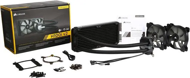 Alt view image 18 of 18 - Corsair Hydro Series H100i V2 Extreme Performance Water / Liquid CPU Cooler. 240mm (CW-9060025-WW)