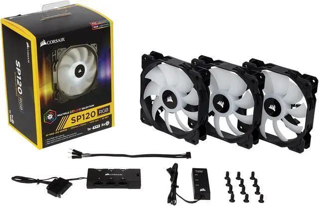 Alt view image 10 of 10 - Corsair SP Series, SP120 RGB LED, 120mm High Performance RGB LED Fan (CO-9050061-WW) 3-pack