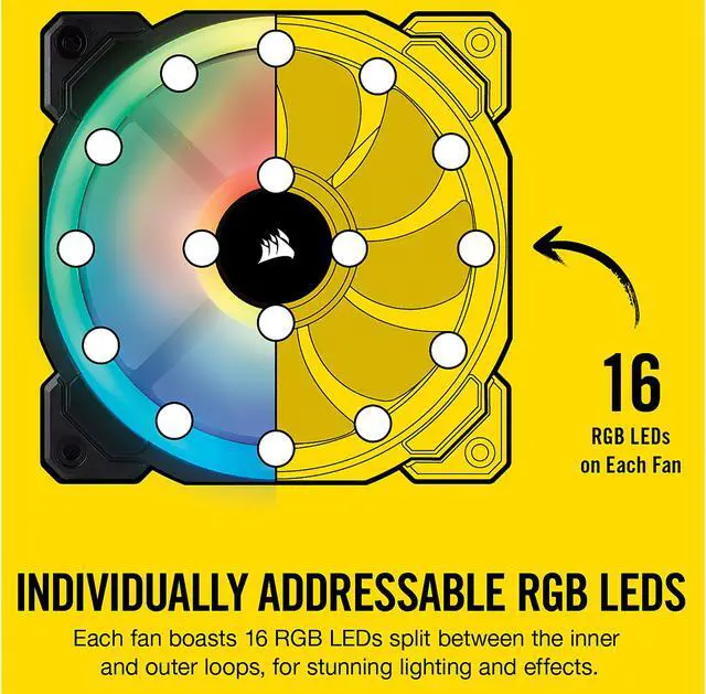 Alt view image 3 of 17 - Corsair LL Series CO-9050073-WW LL140 RGB, 140mm Dual Light Loop RGB LED PWM Fan, Single Pack