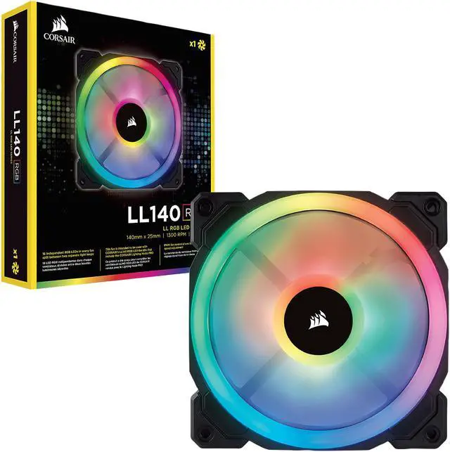 Alt view image 7 of 17 - Corsair LL Series CO-9050073-WW LL140 RGB, 140mm Dual Light Loop RGB LED PWM Fan, Single Pack