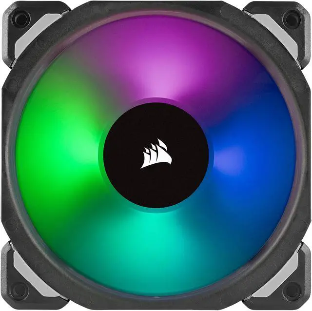 Alt view image 2 of 20 - CORSAIR ML120 PRO RGB, 120mm Premium Magnetic Levitation RGB LED PWM Fan, CO-9050076-WW. 3-Pack with Lighting Node PRO.