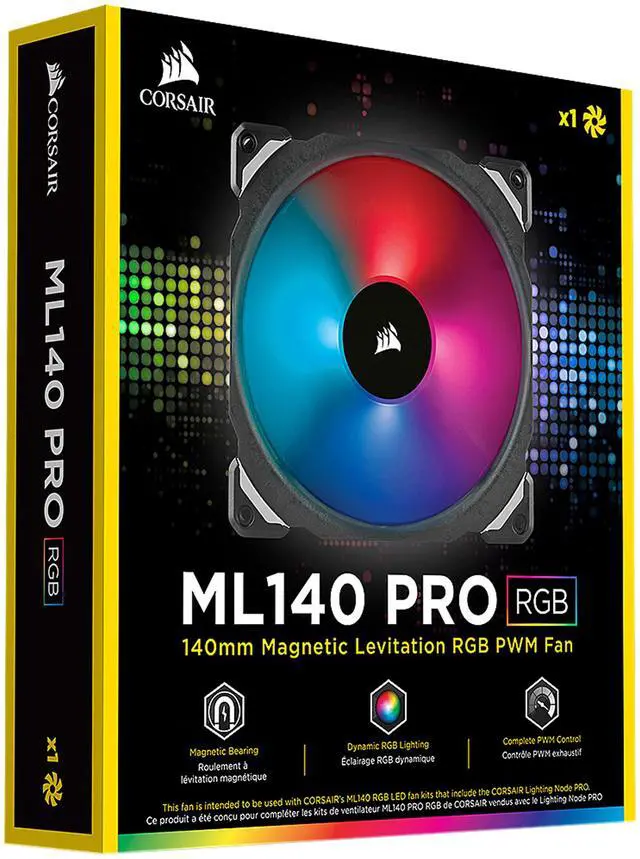 Alt view image 16 of 20 - CORSAIR ML140 PRO RGB, 140mm Premium Magnetic Levitation RGB LED PWM Fan, CO-9050077-WW. Single Pack.