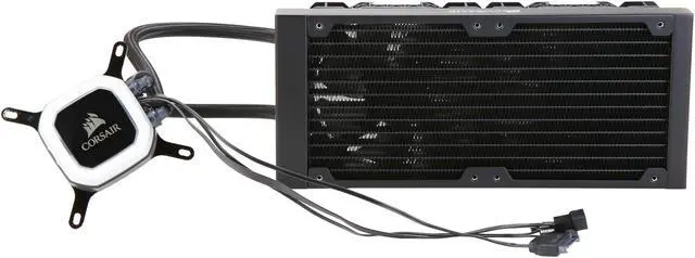Alt view image 5 of 7 - Corsair Hydro Series H100i PRO Low Noise 240mm RGB Water/Liquid CPU Cooler 240mm (CW-9060033-WW) Support Intel LGA 1200, 2066, AMD AM4