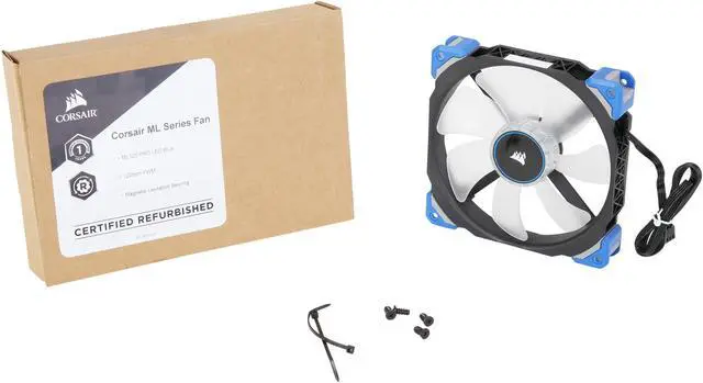 Alt view image 5 of 5 - Corsair ML120 PRO LED CO-9050043-WW Blue LED 120mm Premium Magnetic Levitation PWM Fan