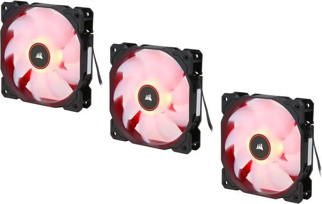 Main image of Corsair AF Series AF120 LED (2018) CO-9050083-WW Red LED Case Fan, 3-Pack.