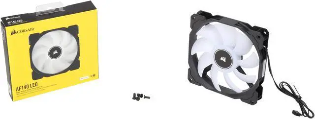 Alt view image 5 of 5 - Corsair AF Series AF140 LED (2018) CO-9050085-WW 140mm White LED Case Fan, Single Pack