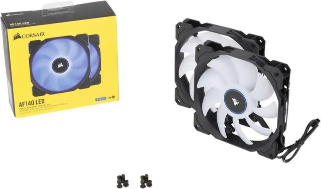 Alt view image 5 of 5 - Corsair AF Series AF140 LED (2018) CO-9050090-WW 140mm Blue LED Case Fan, 2-Pack
