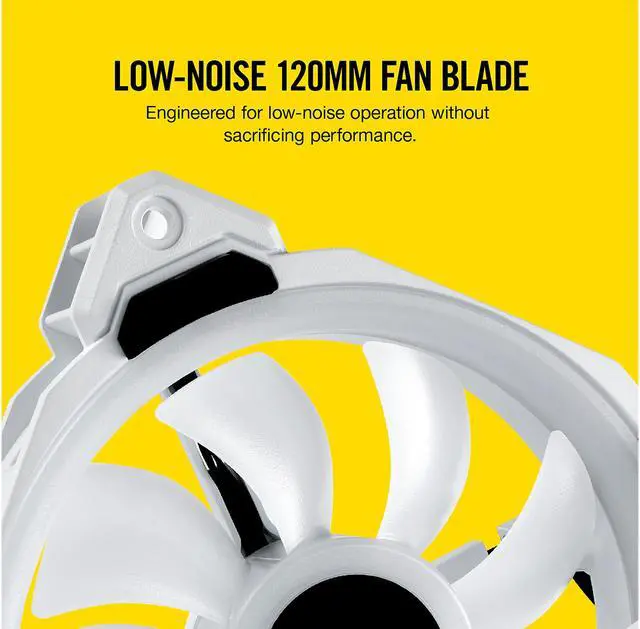 Alt view image 7 of 8 - Corsair LL Series CO-9050092-WW LL120 RGB, 120mm Dual Light Loop RGB LED PWM Fan, 3 Fan Pack with Lighting Node PRO, White