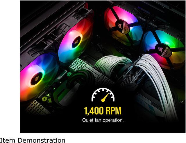 Alt view image 6 of 7 - Corsair iCUE SP120 RGB PRO Performance 120mm Triple Fan Kit with Lighting Node CORE - CO-9050094-WW