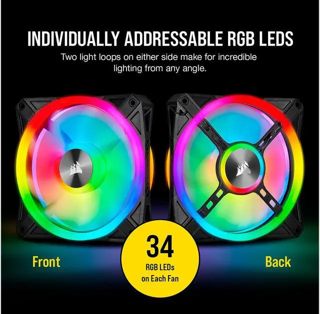 Alt view image 4 of 18 - CORSAIR QL Series,  iCUE QL120 RGB, 120mm RGB LED Fan, Single Pack, CO-9050097-WW