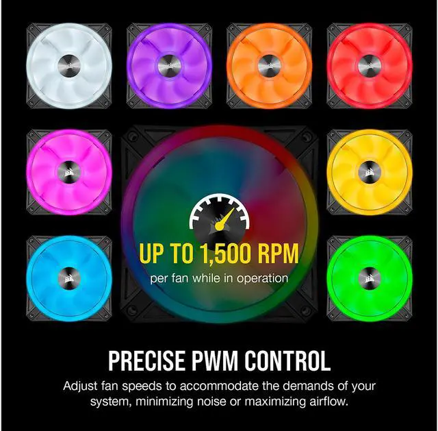 Alt view image 6 of 18 - CORSAIR QL Series,  iCUE QL120 RGB, 120mm RGB LED Fan, Single Pack, CO-9050097-WW