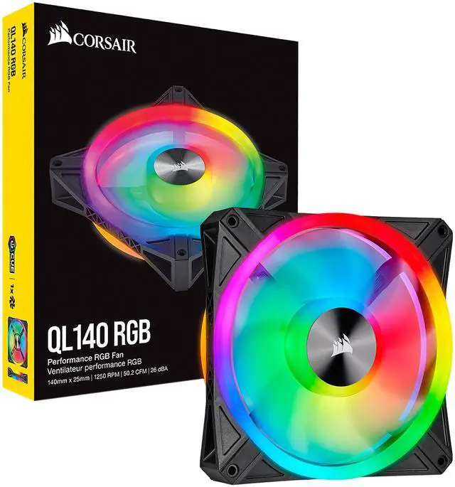 Alt view image 8 of 15 - CORSAIR QL Series, iCUE QL140 RGB, 140mm RGB LED Fan, Single Pack, CO-9050099-WW