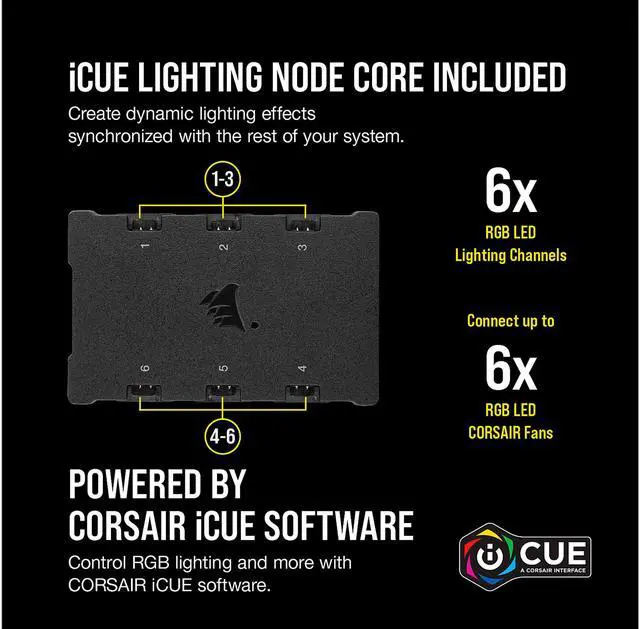 Alt view image 5 of 14 - CORSAIR QL Series, iCUE QL140 RGB, 140mm RGB LED Fan, Dual Pack with Lighting Node CORE, CO-9050100-WW