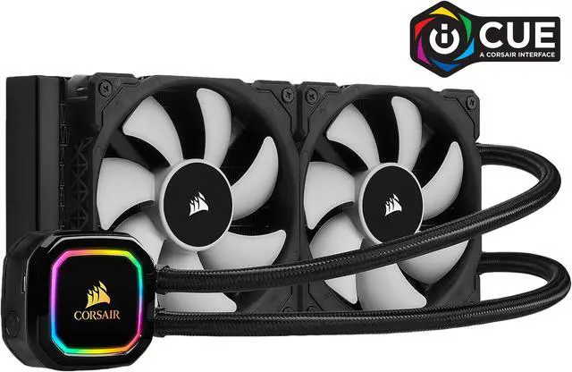 Alt view image 2 of 19 - CORSAIR iCUE H100i RGB PRO XT, 240mm Radiator, Dual 120mm PWM Fans, Software Control, Liquid CPU Cooler, CW-9060043-WW LGA 1700 Compatible