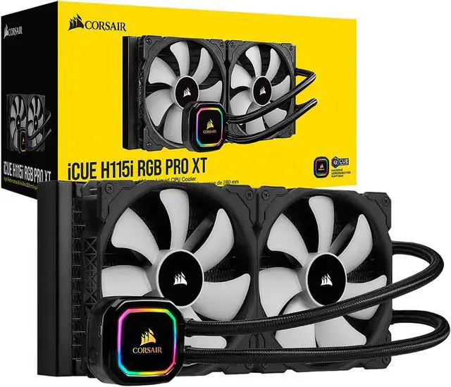 Alt view image 7 of 7 - CORSAIR iCUE H115i RGB PRO XT, 280mm Radiator, Dual 140mm PWM Fans, Software Control, Liquid CPU Cooler, CW-9060044-WW LGA 1700 Compatible