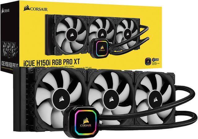Alt view image 7 of 7 - CORSAIR iCUE H150i RGB PRO XT, 360mm Radiator, Triple 120mm PWM Fans, Advanced RGB Lighting and Fan Control with Software, Liquid CPU Cooler LGA 1700 Compatible