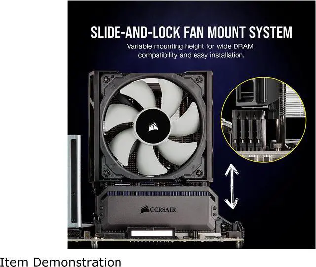 Alt view image 4 of 7 - CORSAIR A500 High Performance Dual Fan CPU Cooler, CT-9010003-WW