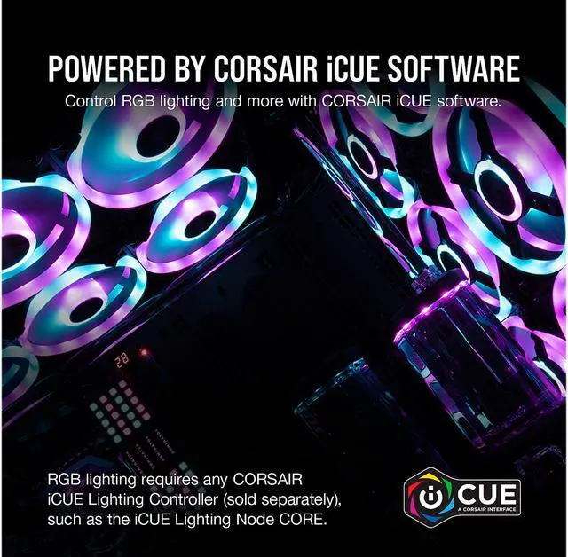Alt view image 5 of 8 - CORSAIR QL Series, iCUE QL120 RGB, 120mm RGB LED PWM White Fan, Single Fan - CO-9050103-WW