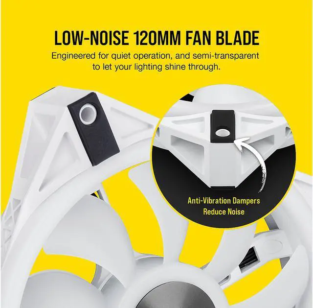 Alt view image 7 of 8 - CORSAIR QL Series, iCUE QL120 RGB, 120mm RGB LED PWM White Fan, Single Fan - CO-9050103-WW