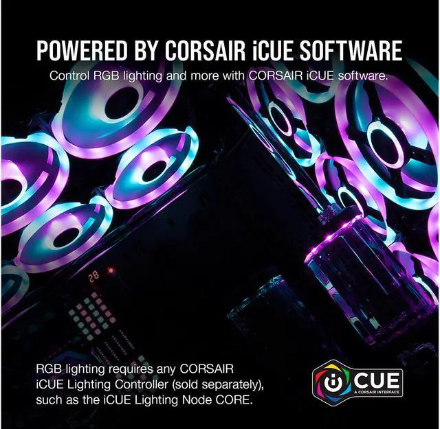 Alt view image 5 of 8 - CORSAIR QL Series, iCUE QL140 RGB, 140mm RGB LED PWM White Fan, Single Fan - CO-9050105-WW