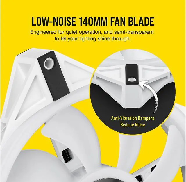 Alt view image 7 of 8 - CORSAIR QL Series, iCUE QL140 RGB, 140mm RGB LED PWM White Fan, Single Fan - CO-9050105-WW