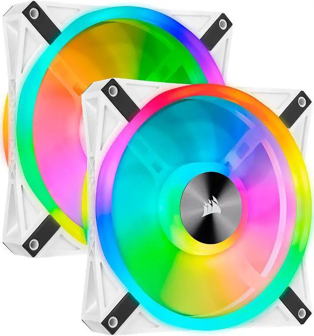 Alt view image 2 of 8 - CORSAIR QL Series, iCUE QL140 RGB, 140mm RGB LED PWM White Fan, Dual Fan Kit with Lighting Node CORE - CO-9050106-WW
