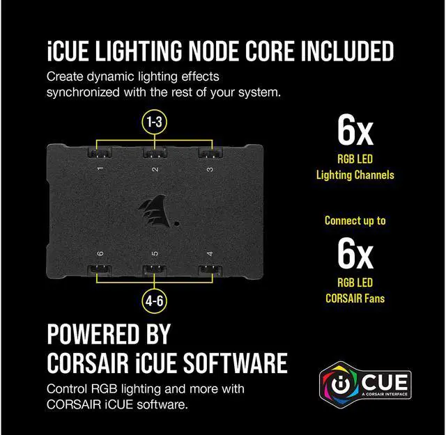 Alt view image 5 of 8 - CORSAIR QL Series, iCUE QL140 RGB, 140mm RGB LED PWM White Fan, Dual Fan Kit with Lighting Node CORE - CO-9050106-WW
