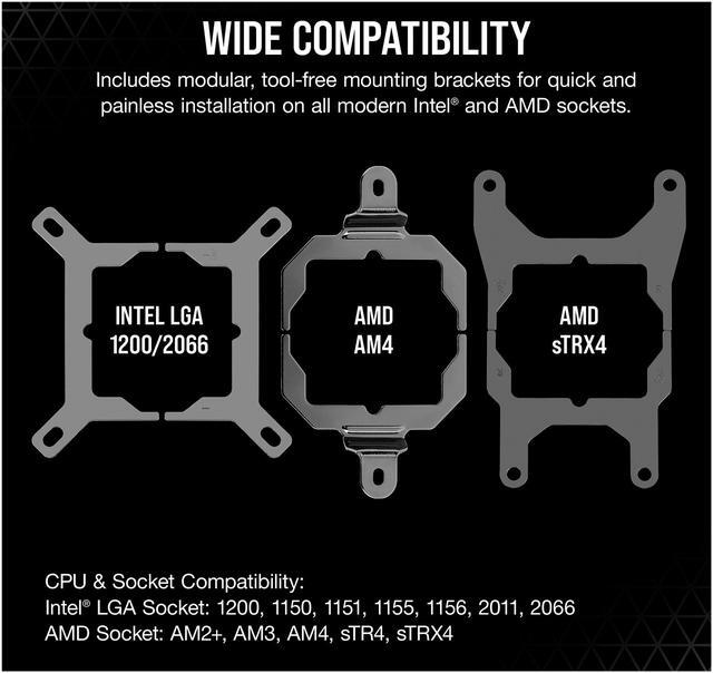 Alt view image 7 of 10 - CORSAIR iCUE H150i ELITE CAPELLIX Liquid CPU Cooler LGA 1700 Compatible - White