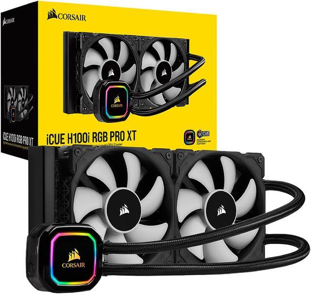 Alt view image 8 of 8 - CORSAIR iCUE H100i RGB PRO XT CW-9060043-WW/RF 240mm Radiator, Dual 120mm PWM Fans, Software Control, Liquid CPU Cooler