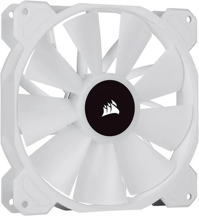 Alt view image 4 of 12 - CORSAIR iCUE SP140 RGB ELITE Performance 140mm White PWM Dual Fan Kit with iCUE Lighting Node CORE