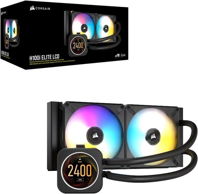 Alt view image 8 of 8 - CORSAIR iCUE H100i ELITE LCD Display Liquid CPU Cooler